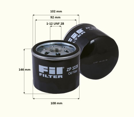 ZP3228A oil filter spin-on