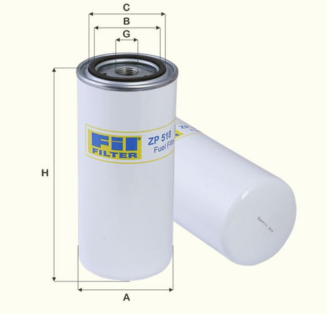ZP518F fuel filter spin-on