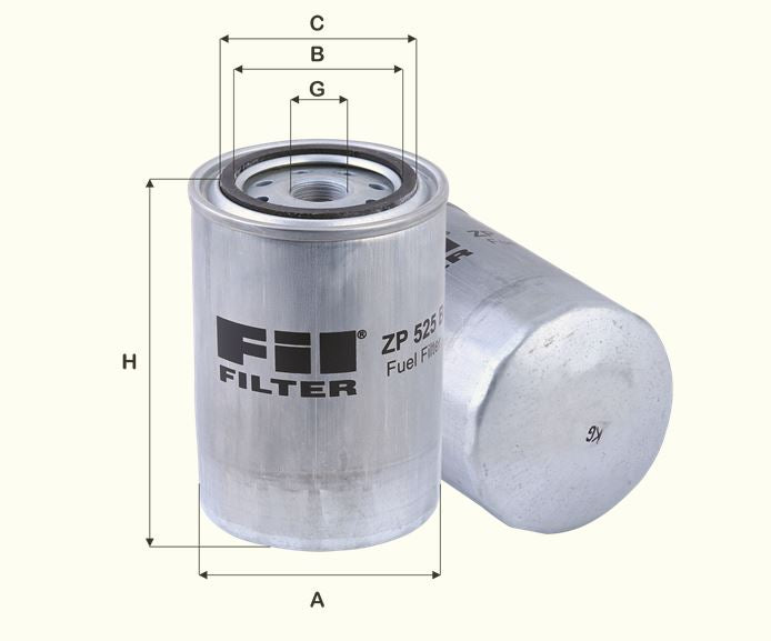 ZP525BF fuel filter spin-on