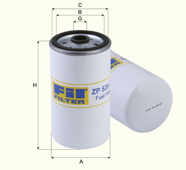 ZP526CF fuel filter spin-on