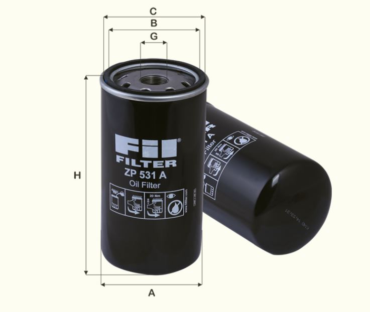 ZP531A oil filter spin-on