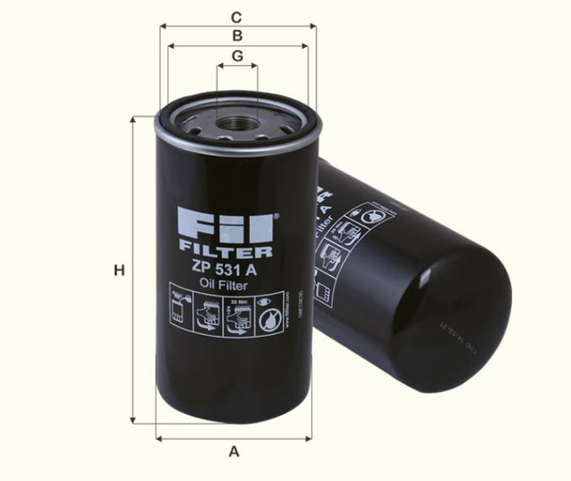 ZP531A oil filter spin-on