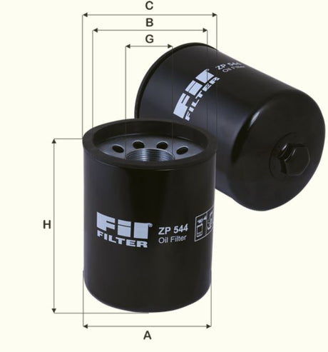 ZP544 oil filter spin-on