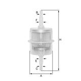 ZP8047FP fuel filter in-line