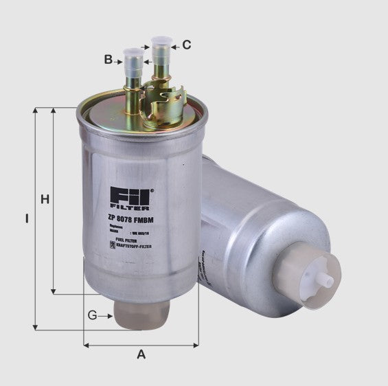 ZP8078FMBM fuel filter in-line