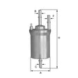 ZP8101FL fuel filter in-line